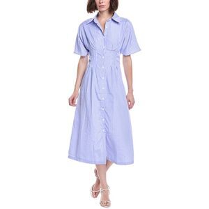 Colette Rose Womens  Striped Shirtdress, Blue